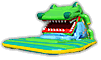 Aufblasbare Rutsche - Schlucker Krokodil