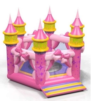 Bounce Trampoline Enclosure - Pink Collection commercial inflatable action game