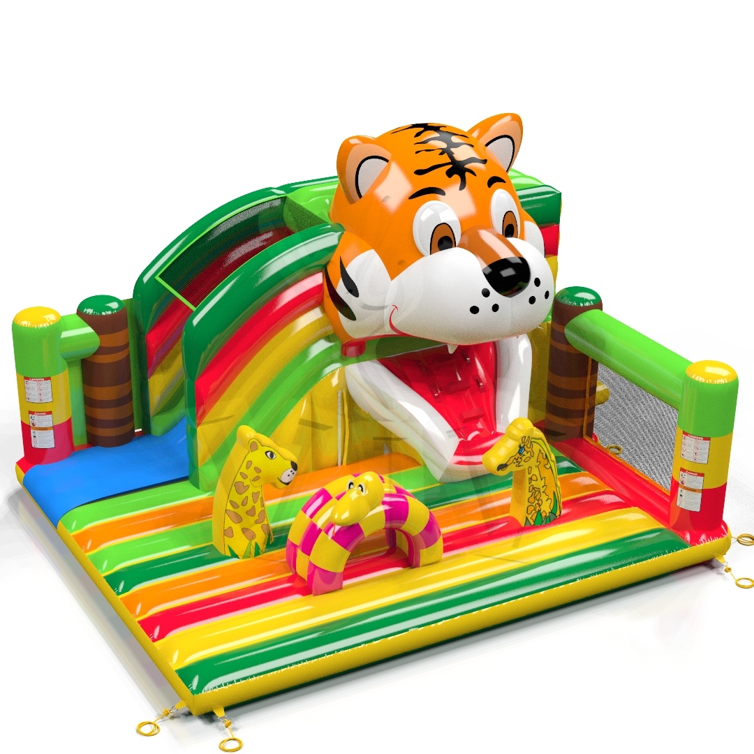 Active Center with swallower tiger head commercial inflatable active center