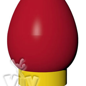 Balloon `hard boiled egg` with wide base 3 m commercial promotional inflatable balloon