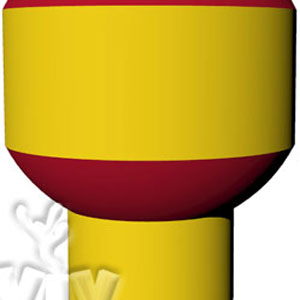 Balloon with narrow base for digital overprint 3 m commercial promotional inflatable balloon