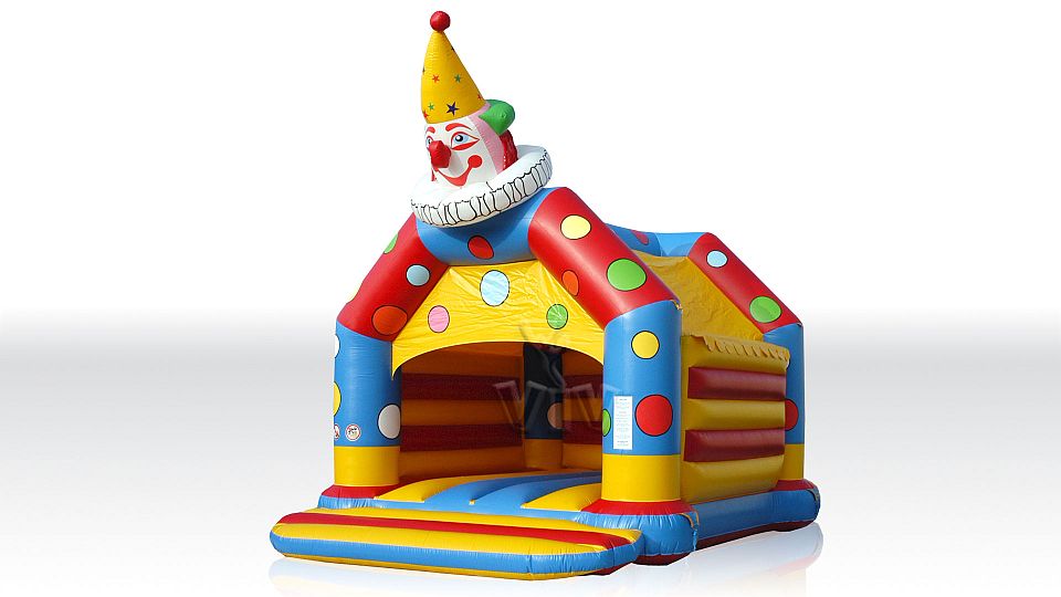 Bounce Clown with roof and figures commercial inflatable bounce