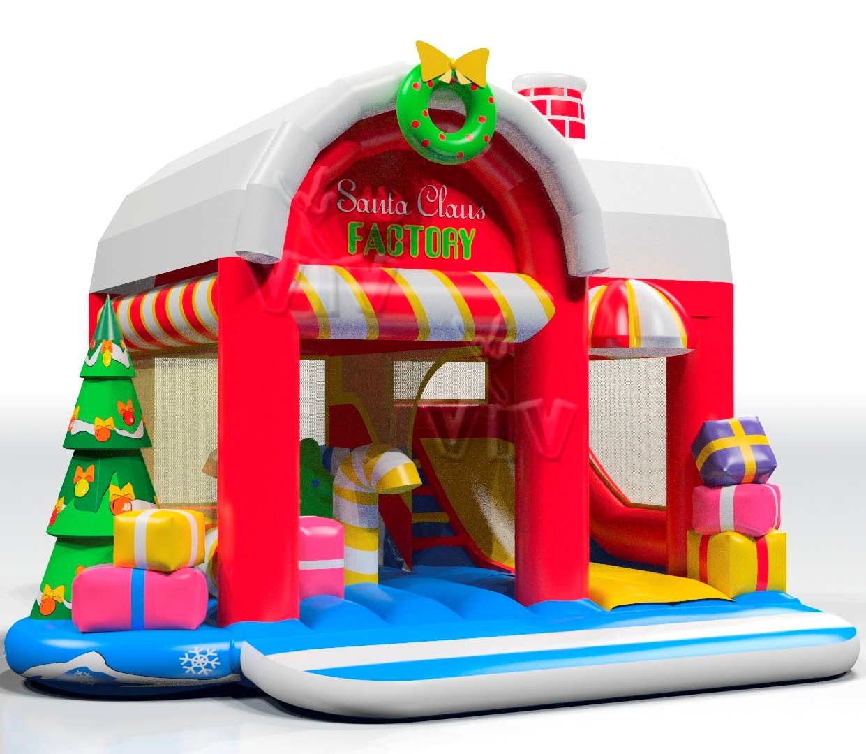 Bounce Combo Gift Factory - Collection Winter commercial inflatable bounce