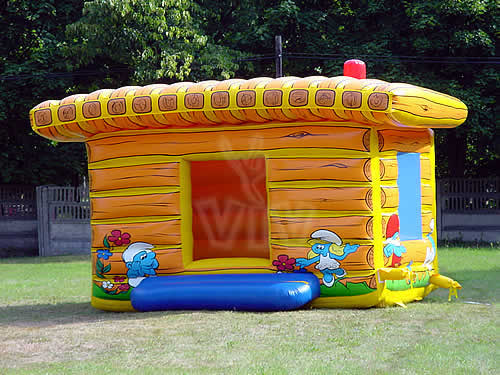 Canadian cottage roofed inflatable bounce