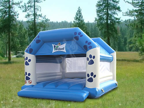 Velvet roofed inflatable bounce