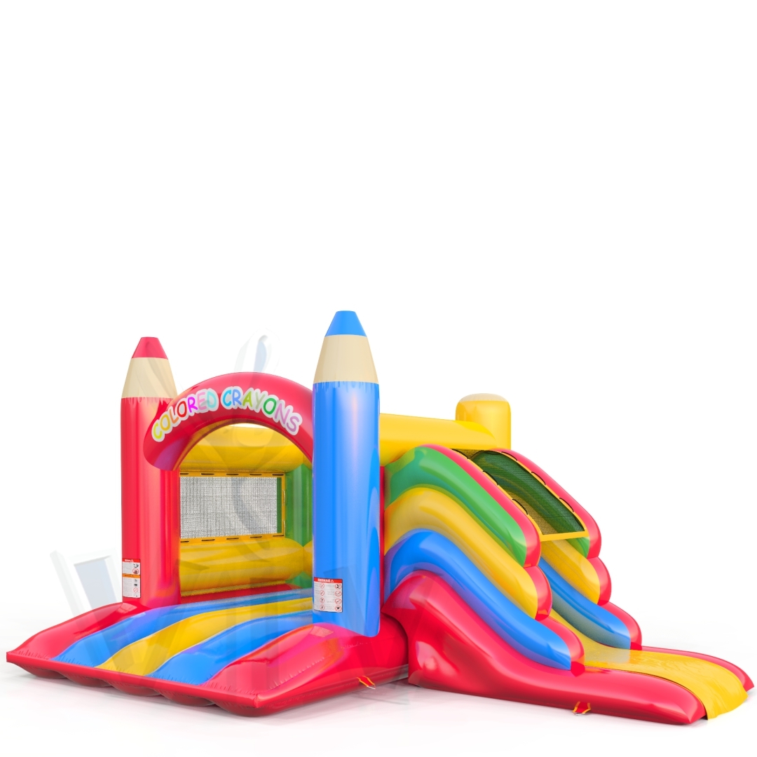 Bounce Micro Crayons with slide commercial inflatable bounce