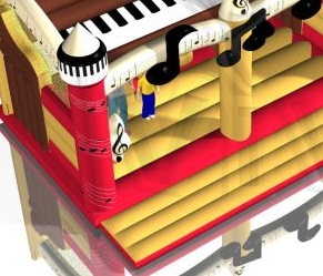 Bounce Piano commercial inflatable bounce