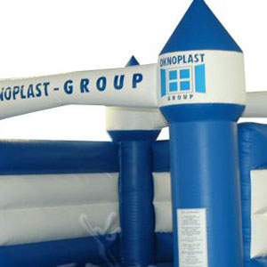 Oknoplast with two bars commercial inflatable bounce