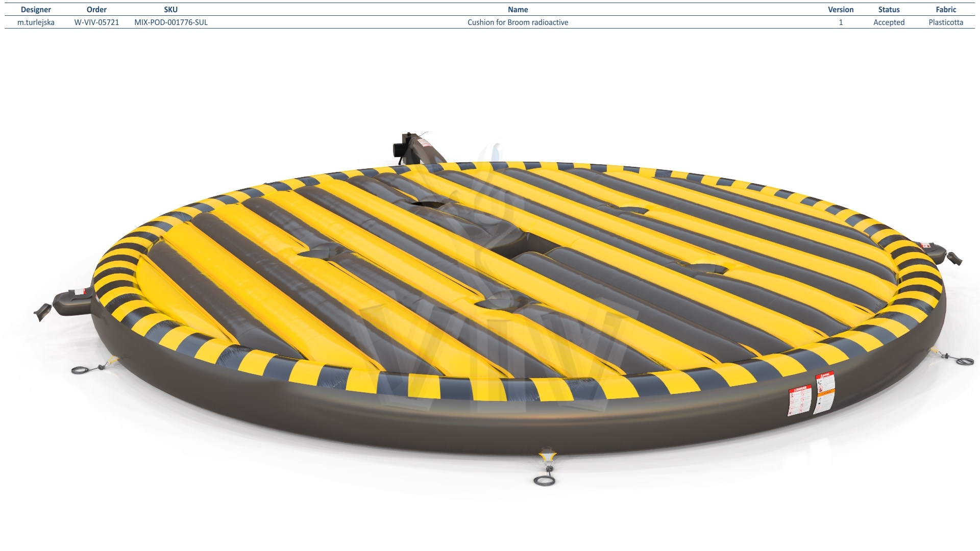 Air cushion for Broom radioactive waste (without additionals) commercial mechanical broom attraction