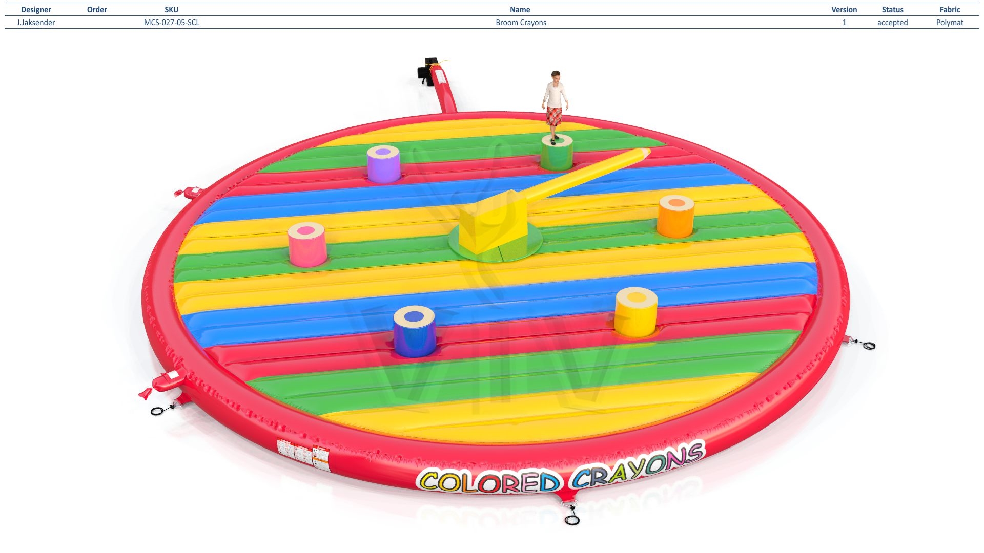 Broom Crayons Single - set - Collection Crayons commercial mechanical broom attraction