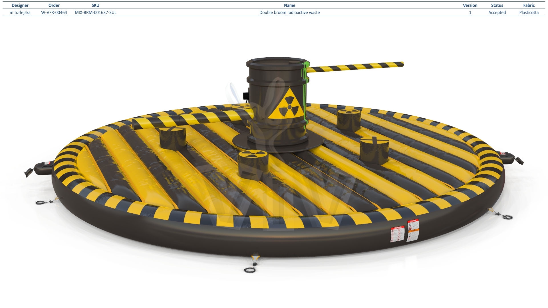 Double Broom Radioactive Waste commercial mechanical broom attraction