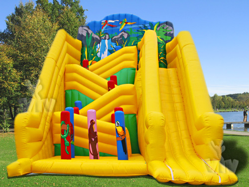 Classic VIV inflatable slide combination in bright colours