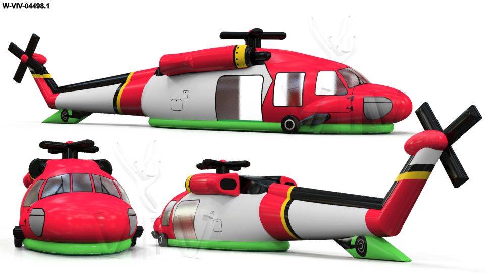 Dummy helicopter 21,6 m commercial custom inflatable