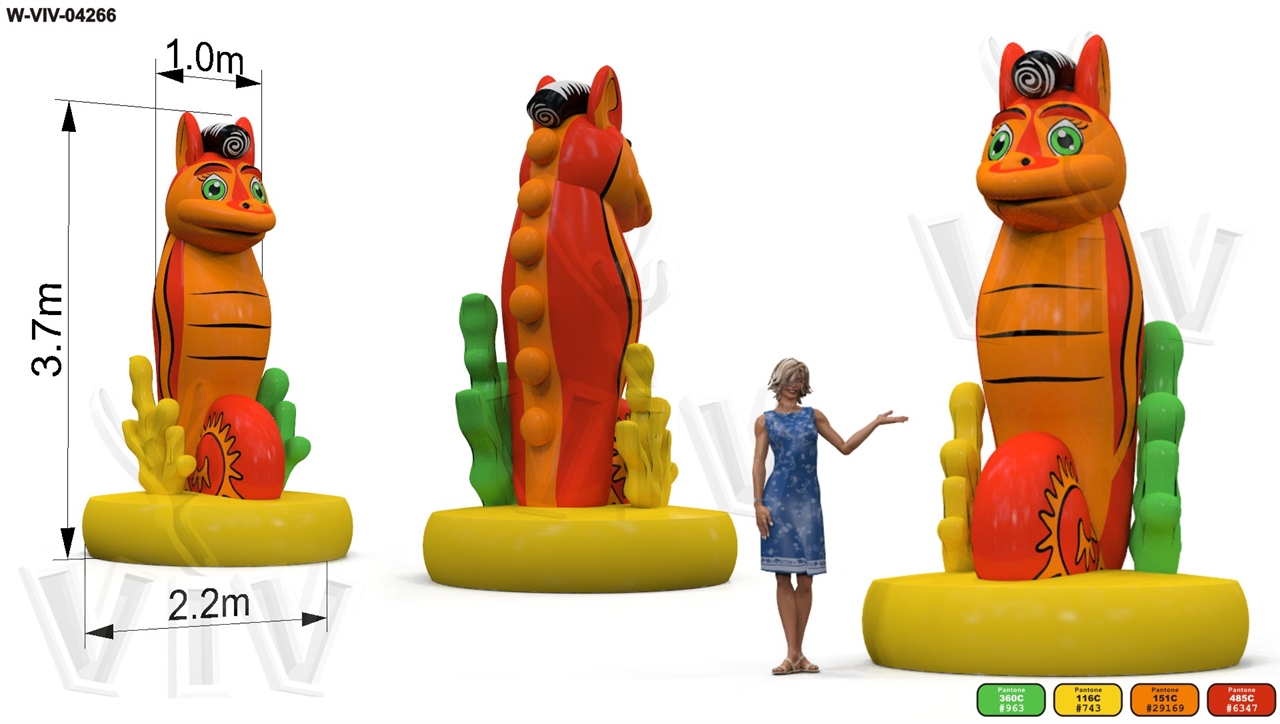 Horse 3,7 m commercial custom inflatable