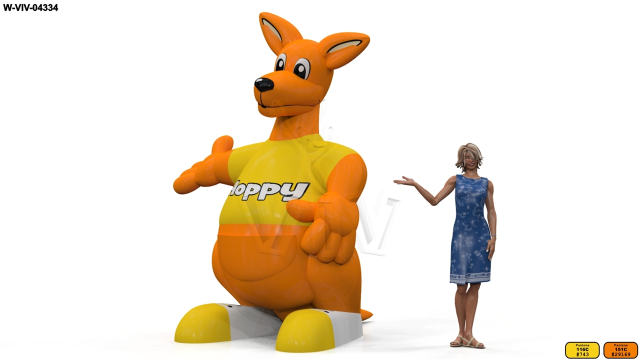 Kangaroo 2,3 x 2,4 x 3 m commercial custom inflatable