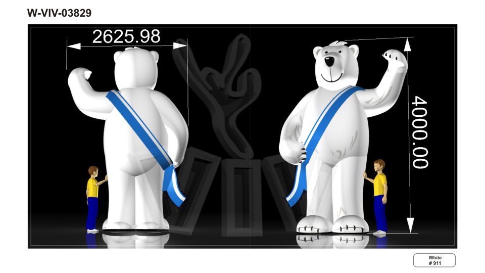 Polar bear commercial custom inflatable