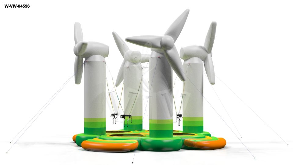 Trampoline with Windmills commercial custom inflatable