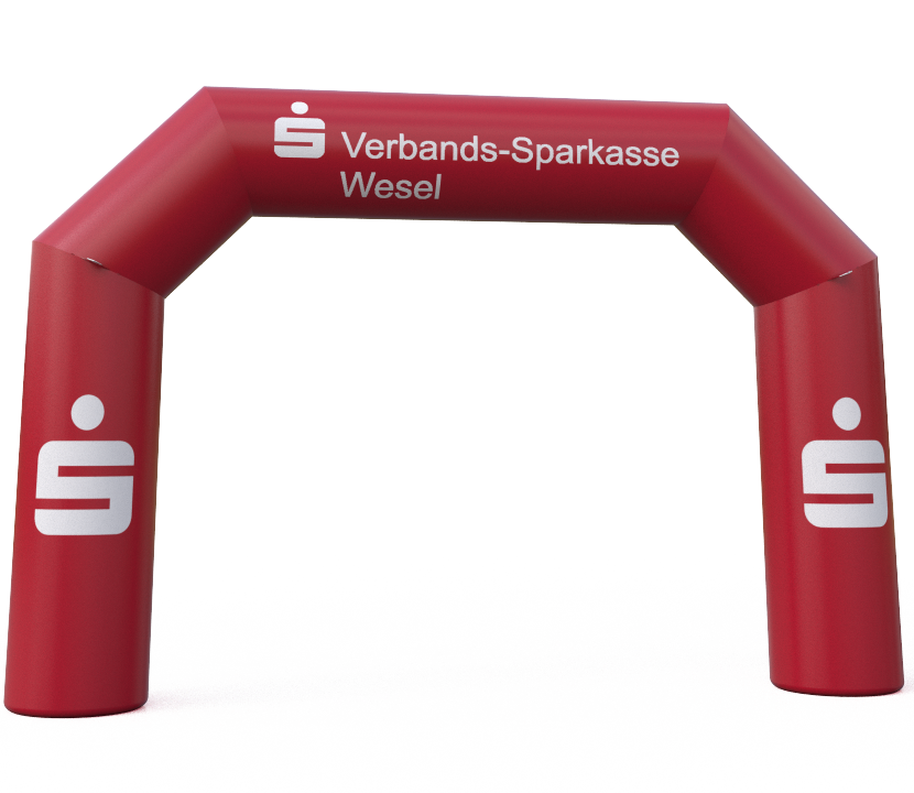 Diagonal gate "Sparkasse" - Collection Sparkasse commercial promotional inflatable gate