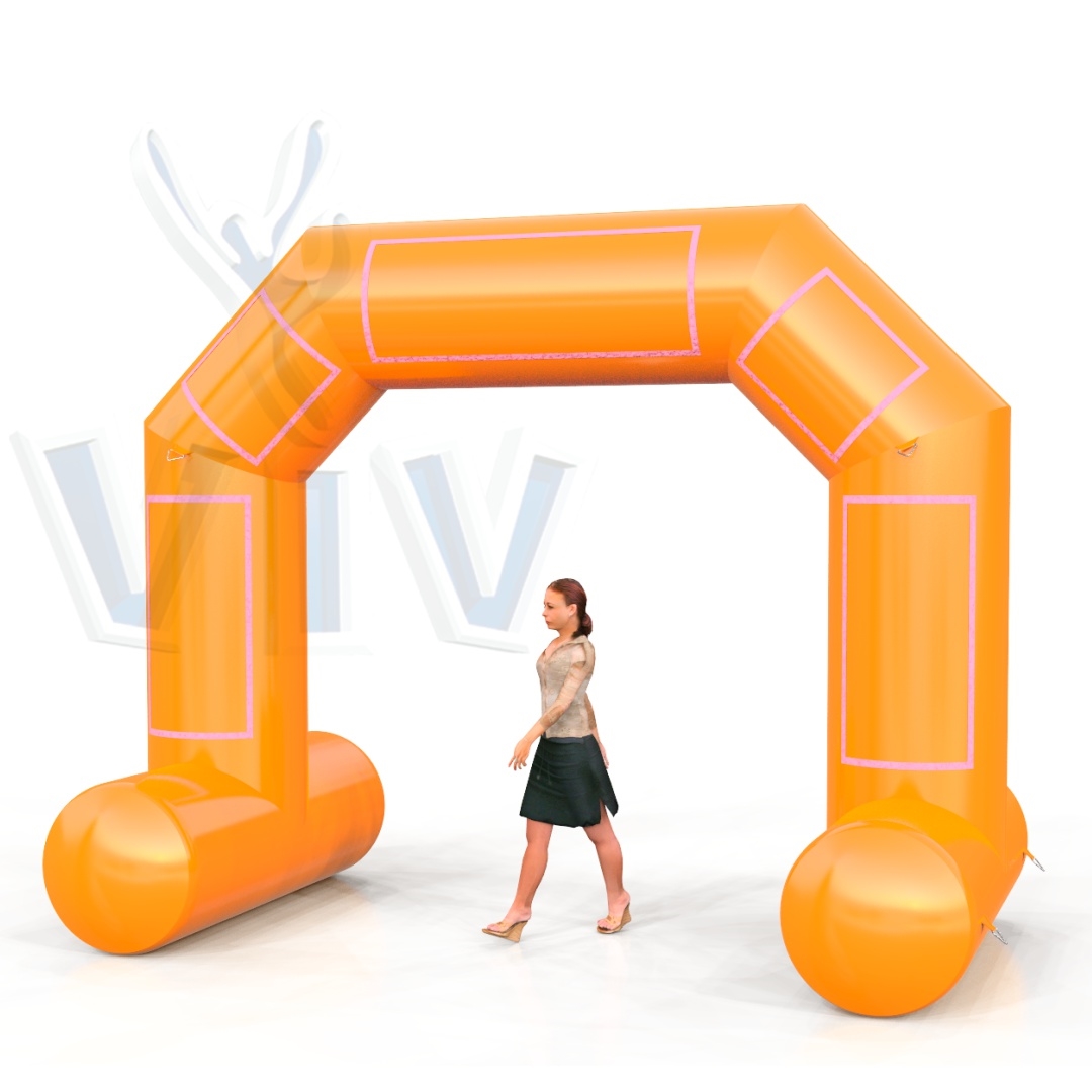 Diagonal self - standing gate 4 m commercial promotional inflatable gate