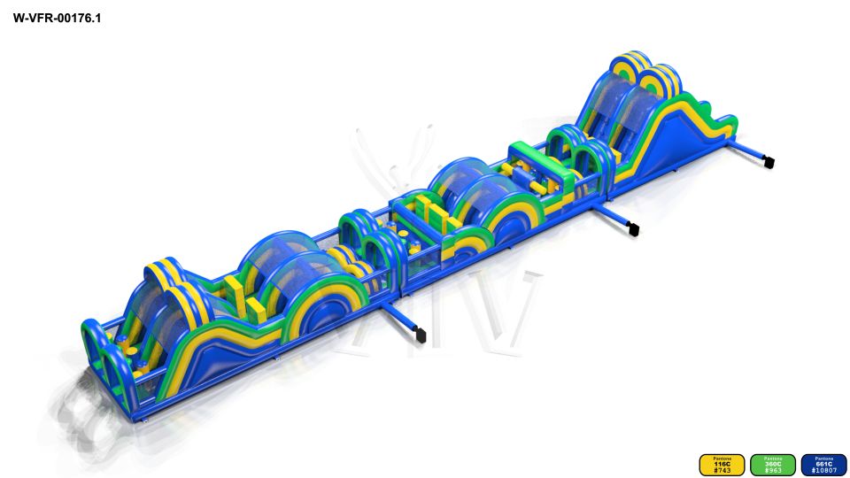 Obstacle Course Redical Run XXL - 31,9 x 3,8 x 5,2 m commercial inflatable obstacle course