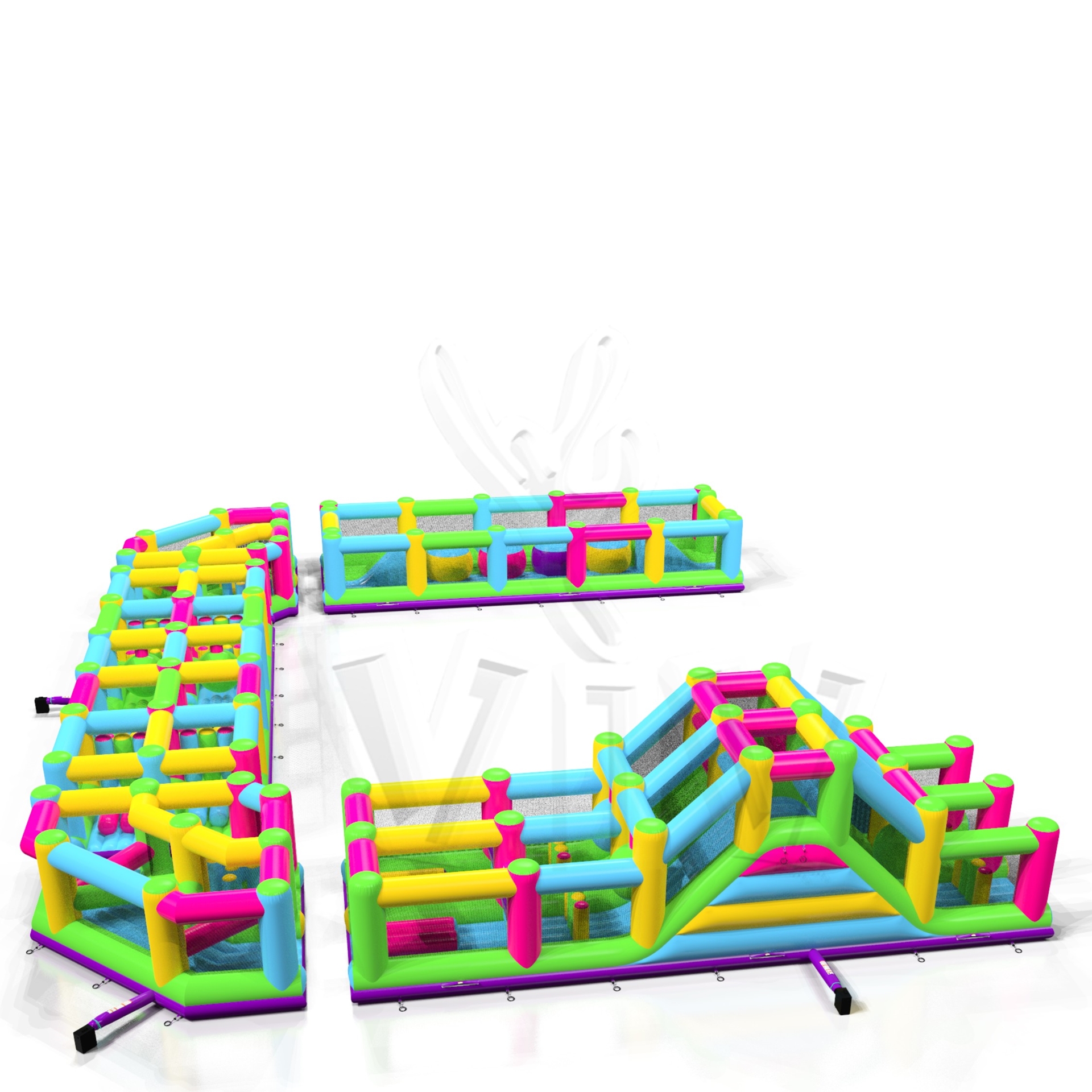 Obstacle Course Universal commercial inflatable obstacle course