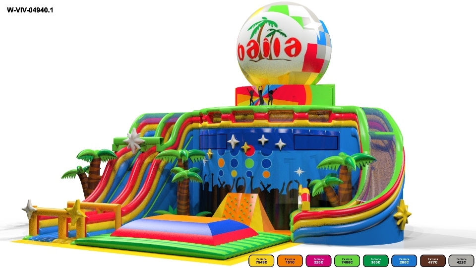 Playground Disco GIGANT 24,4 x 31,3 x 21,3 m commercial inflatable playground