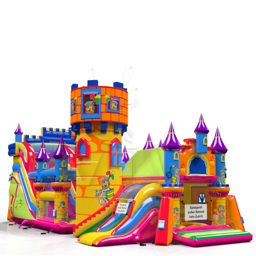 Slide Knigh's Castle with Active Center Kinderhotel commercial inflatable playground