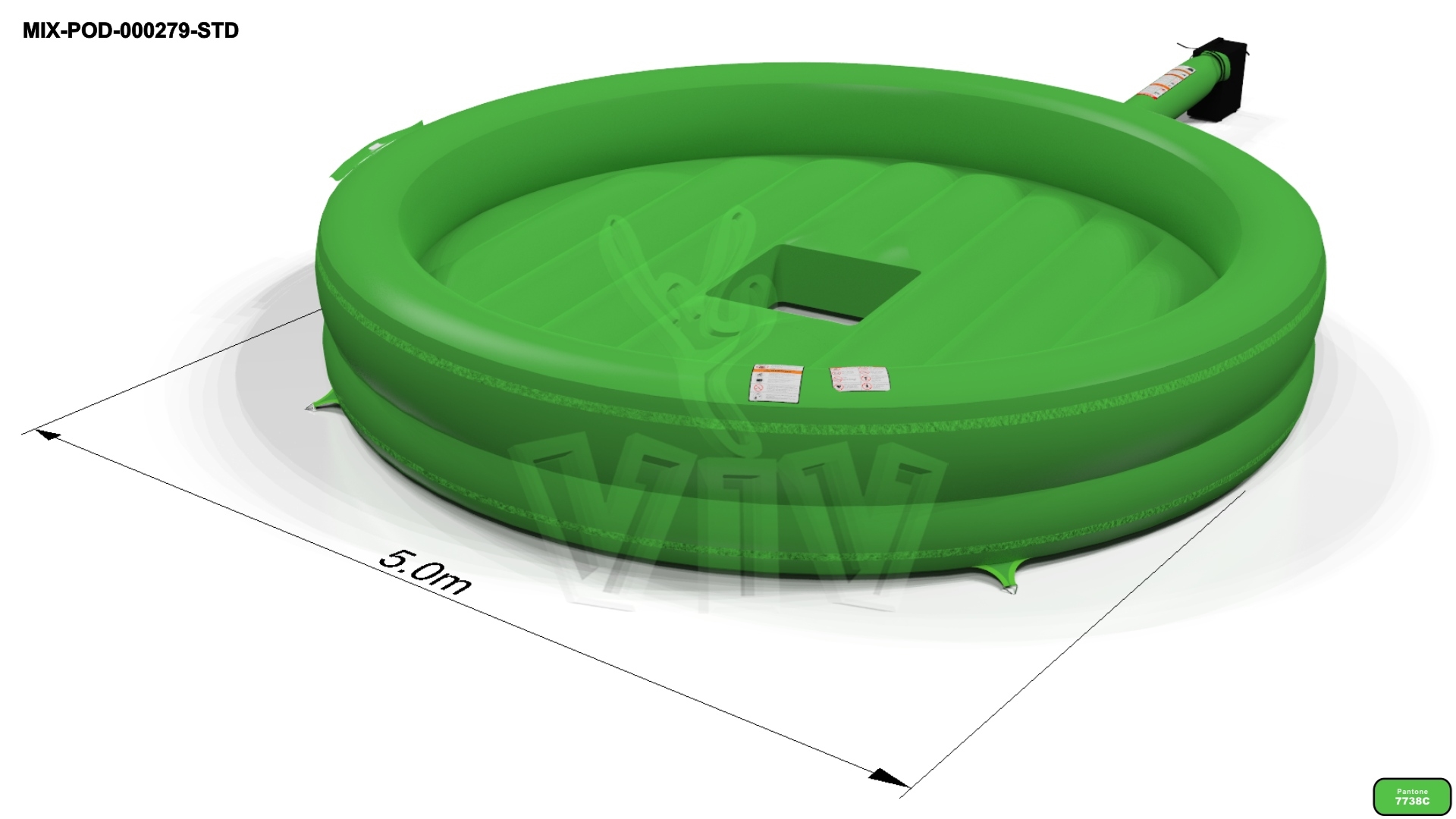 Air cushion for Rodeo 5m commercial mechanical rodeo attraction