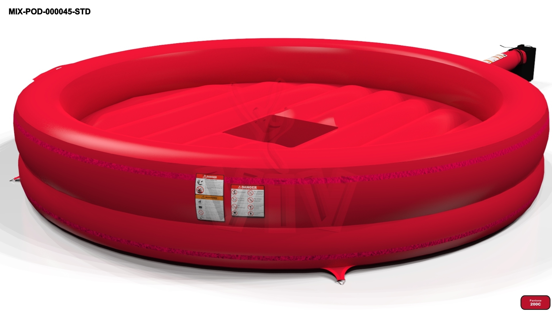 Air cushion for Rodeo, red 5m with sponges commercial mechanical rodeo attraction