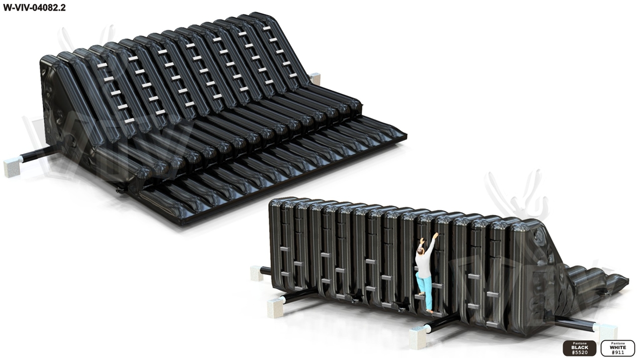 Slide black 8,8 x 7 m commercial inflatable slide