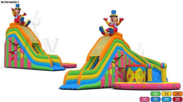 Slide water 12,3 x 9,6 x 9,5 m commercial inflatable slide