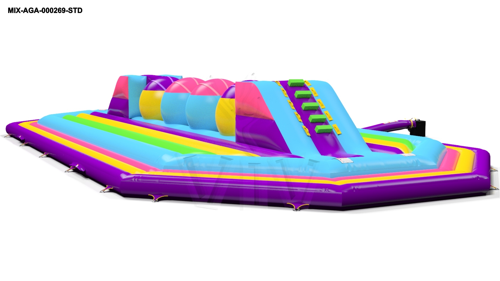 Wipe-Out commercial inflatable wipe-out attraction