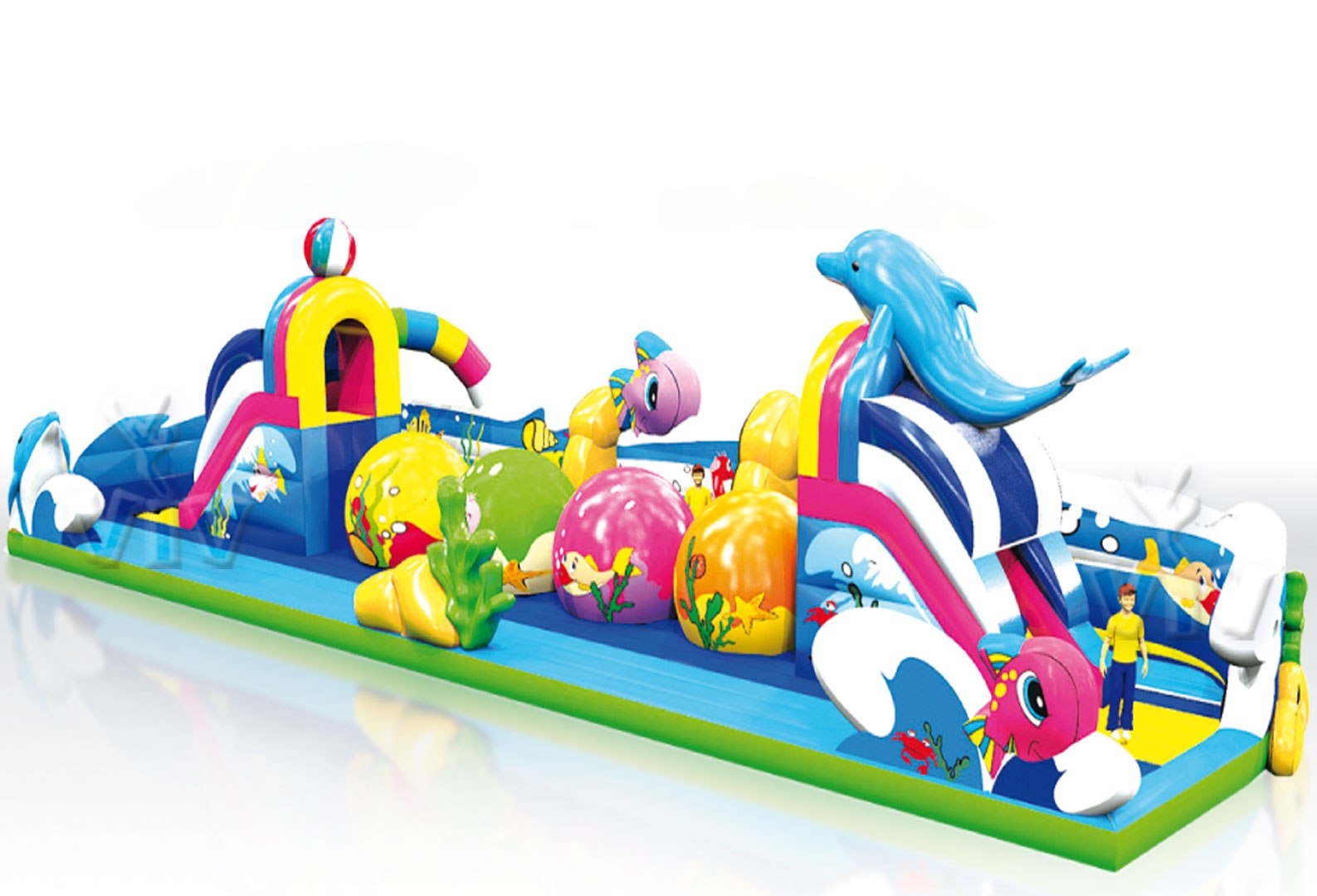 Wipe-Out Dolphin - Collection Unterwater World commercial inflatable wipe-out attraction
