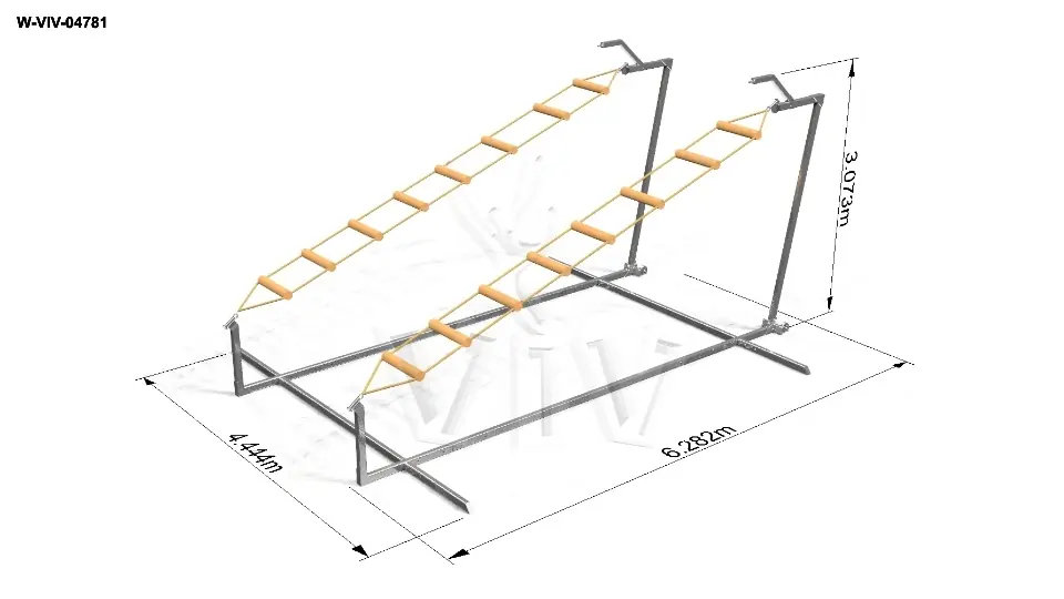 Ladders Pirate`s ship 6.3 x 6.0 x 3.1 m commercial inflatable action game