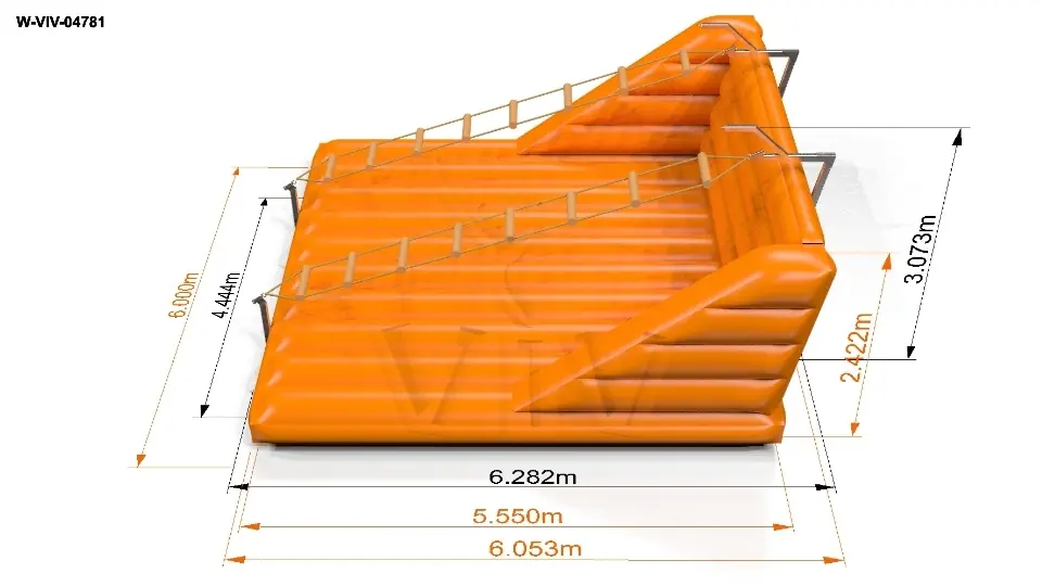 Ladders Treasure Island 6.3 x 6.0 x 3.1 m commercial inflatable action game