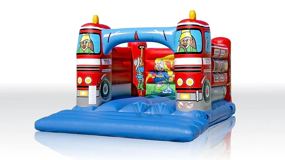 Fire truck 4 x 3 without roof commercial inflatable bounce