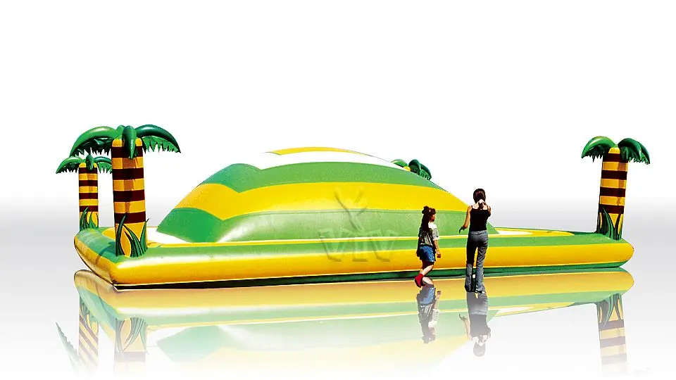 Soft Mountain with palms 10 x 10 m with the floor under the bowl commercial inflatable soft mountain