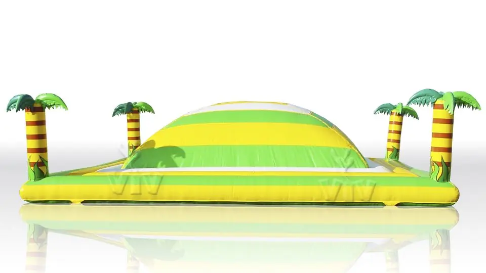 Soft Mountain with palms 8 x 8 m with the floor under the bowl commercial inflatable soft mountain