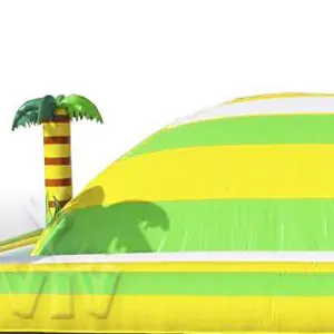 Soft Mountain with palms 9 x 9 m with the floor under the bowl commercial inflatable soft mountain