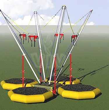 Golden bungee mechanical attraction product photo
